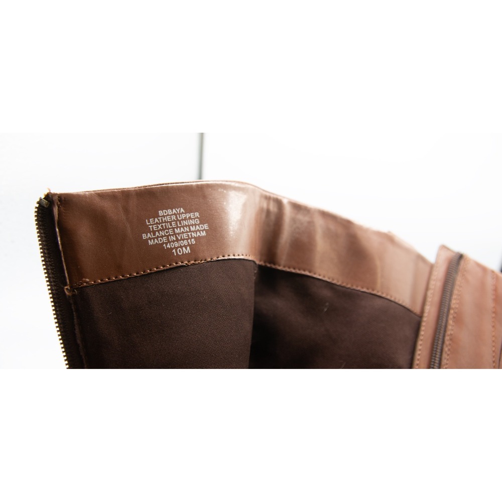 Bandolino Leather Knee High Riding Boots Brown‎ Buckle Zip Women's Size - Picture 11 of 11